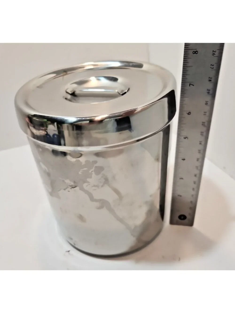 Vtg Stainless Steel Canisters W/ Medical Lid - Set of 2  Vollrath 8802 Polar 3J